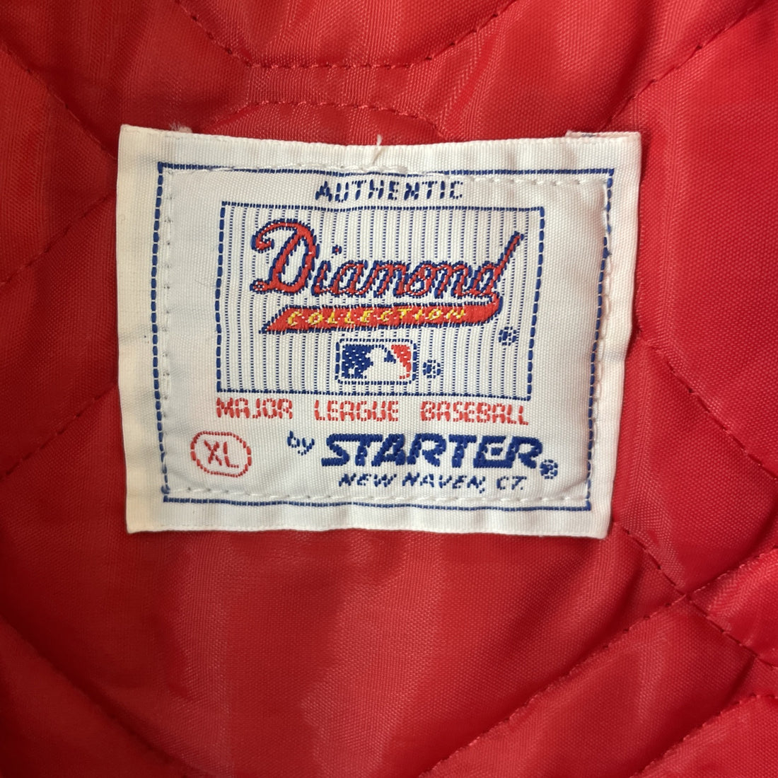 Vintage Atlanta Braves Starter Satin Bomber Jacket XL Diamond Collection 90s MLB