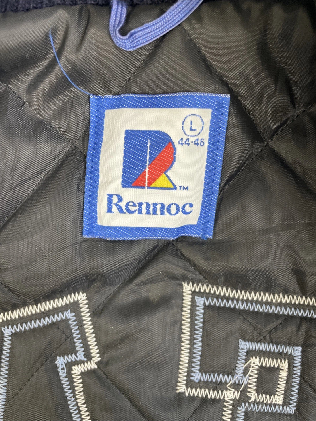 Vintage Widener Rennoc Leather Wool Varsity Jacket Size Large