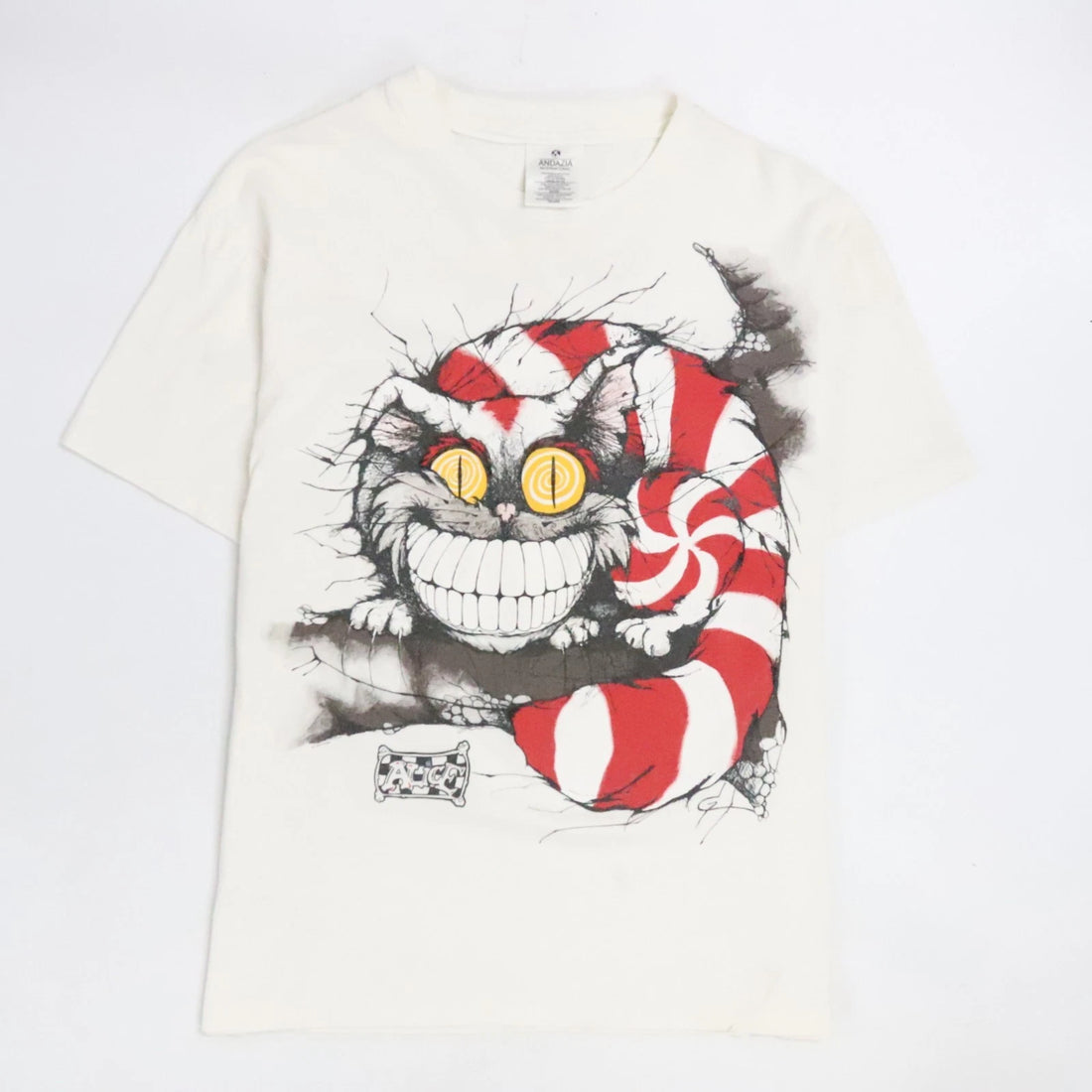 Vintage Alice In Wonderland Cheshire Cat T-Shirt Size Large 90s