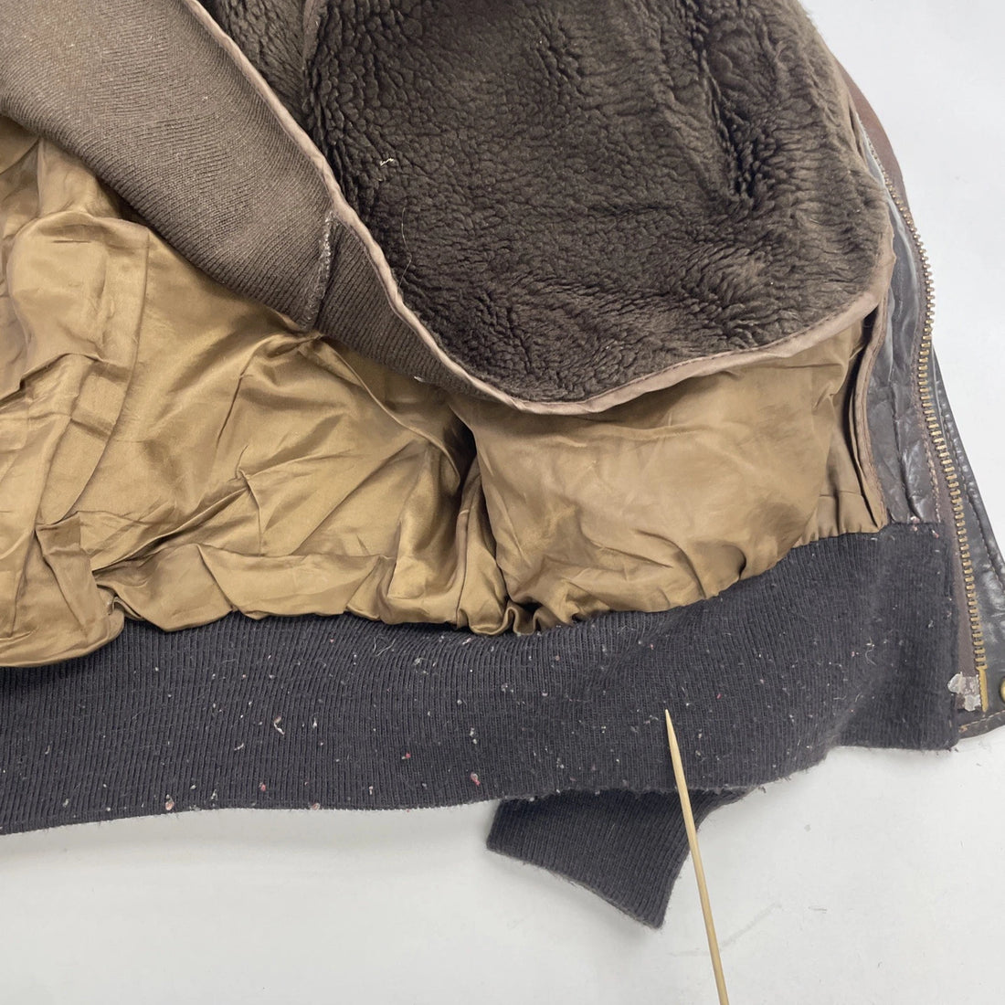 Vintage Schott NYC Leather Bomber Jacket Size 44 Brown