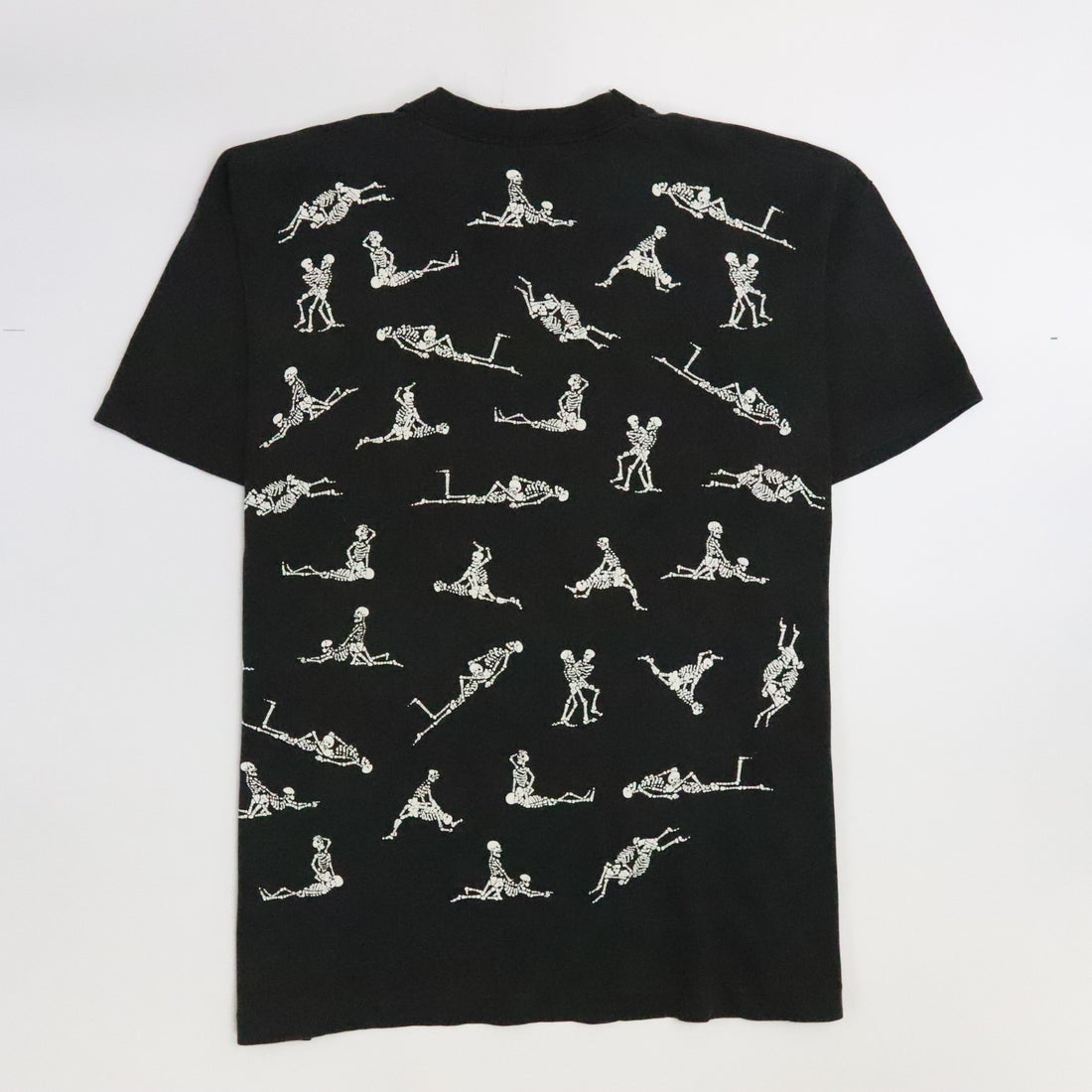 Vintage Skeleton Sex T-Shirt Size XL All Over Print 90s