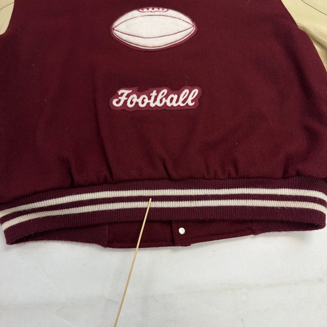 Vintage Shattuck St. Mary's Football Leather Wool Varsity Letterman Jacket 2XL