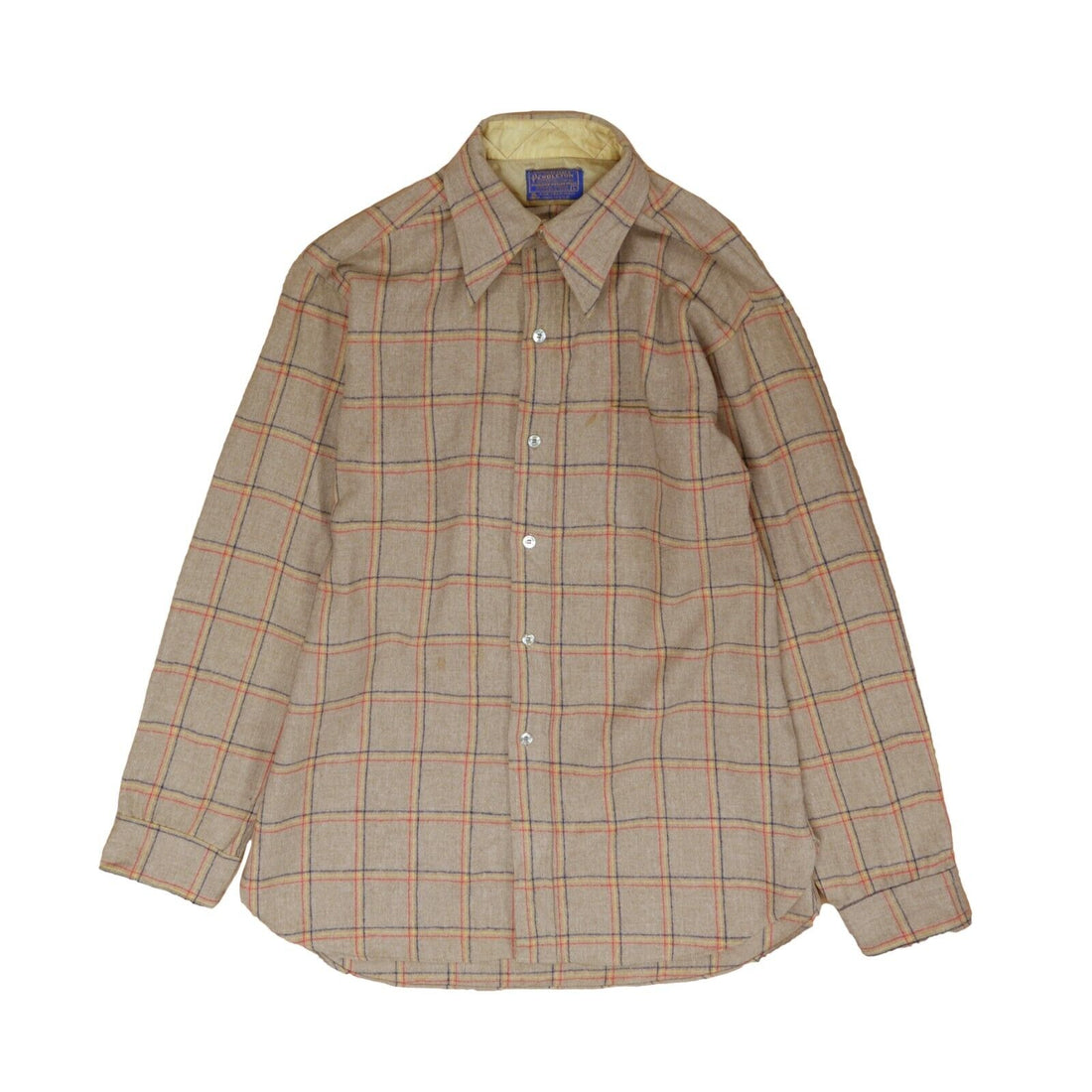 Vintage Pendleton Wool Lodge Button Up Shirt Size Large Plaid