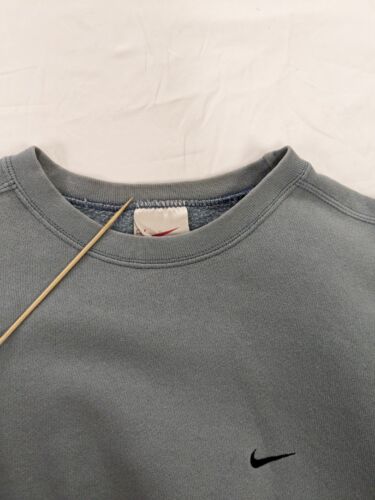 Vintage Nike Sweatshirt Crewneck Size Medium Blue Embroidered Swoosh 90s