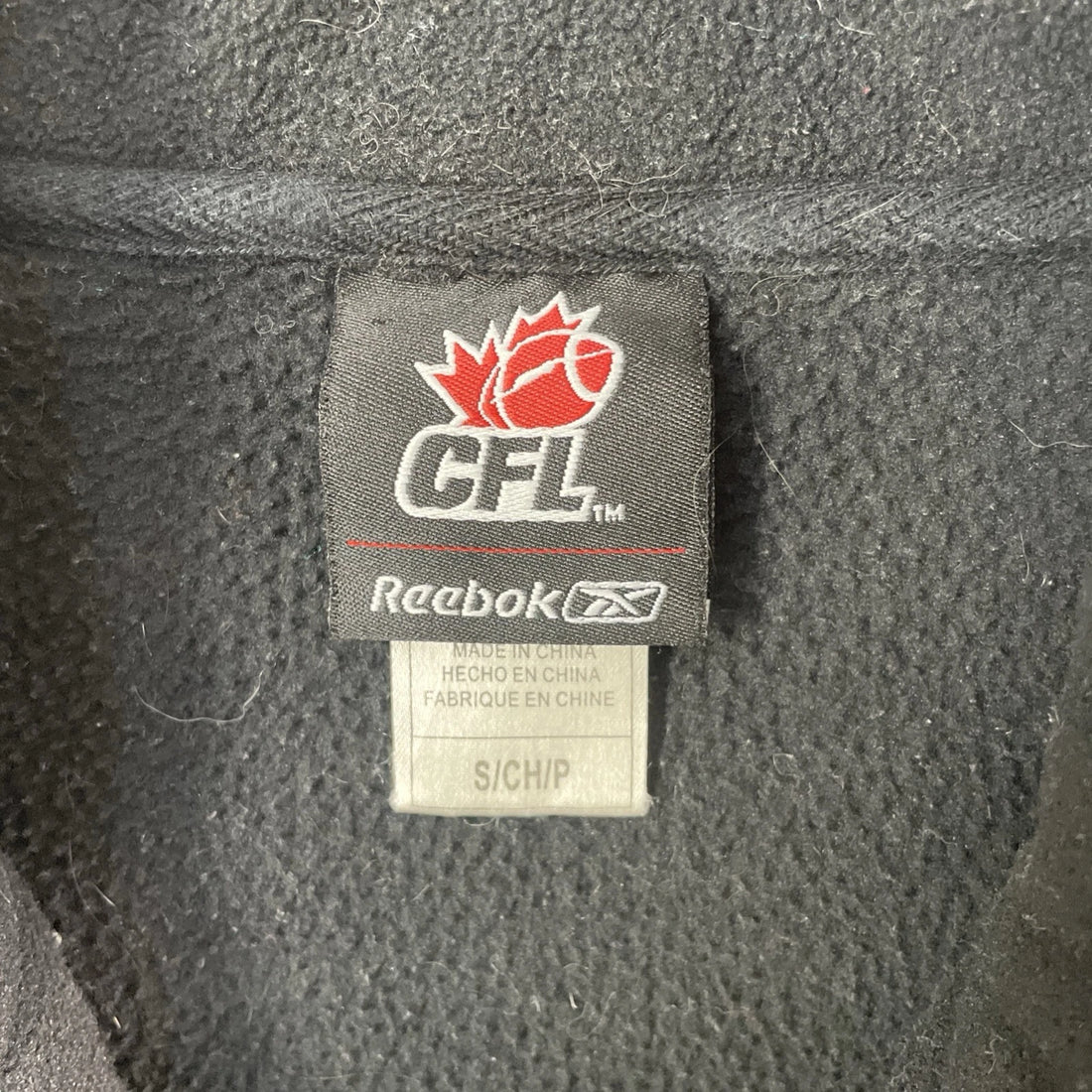 Vintage Hamilton Tiger-Cats Fleece Jacket Size Small CFL
