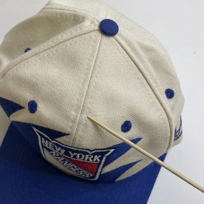 Vintage New York Rangers Logo Athletic Shark Tooth Wool Snapback Hat Cap 90s NHL