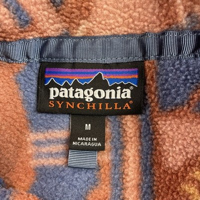 Patagonia Synchilla Snap T Fleece Jacket Womens Size Medium Canyon Block