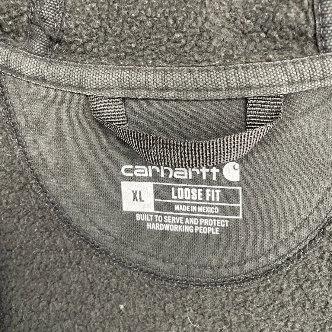 Carhartt Full Zip Sweatshirt Hoodie Size XL Black