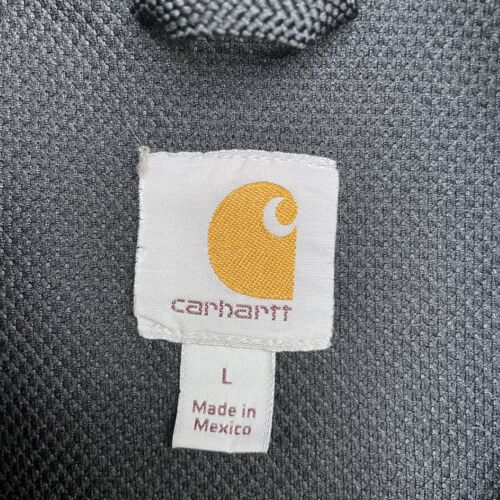 Vintage Carhartt Full Zip Sweatshirt Hoodie Size Large Brown Thermal Lined