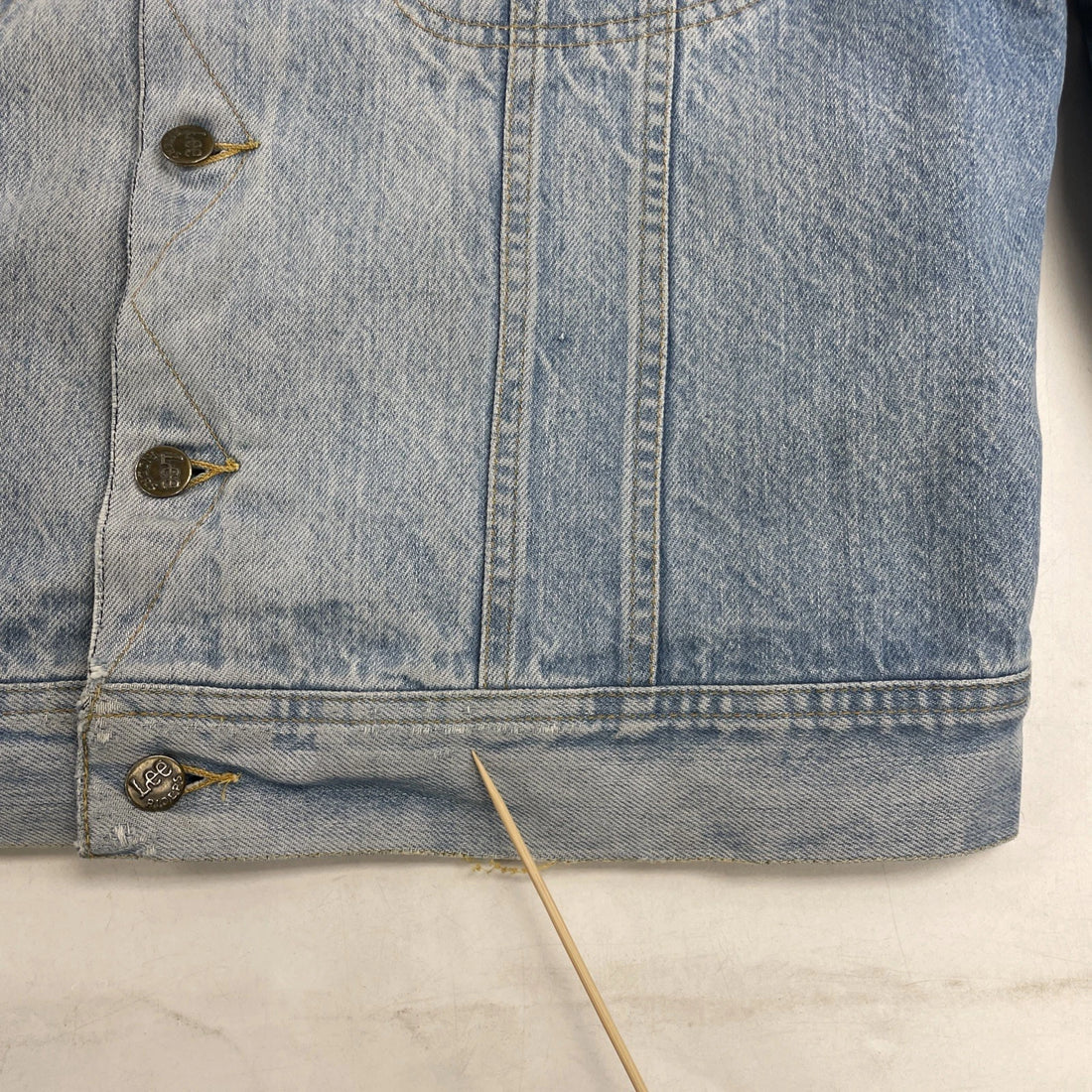 Vintage Lee Blanket Lined Denim Trucker Jacket Size 44 L