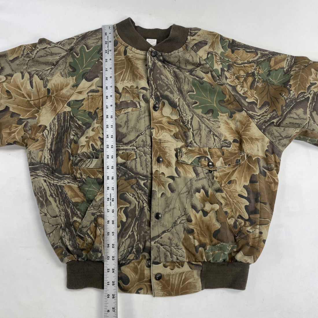 Vintage Advantage Camo Bomber Jacket Size XL