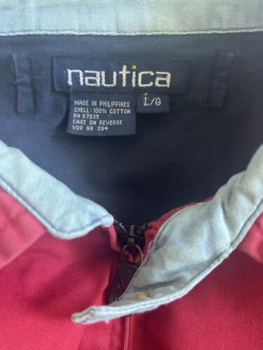 Vintage Nautica Harrington Jacket Size Medium Two Toned