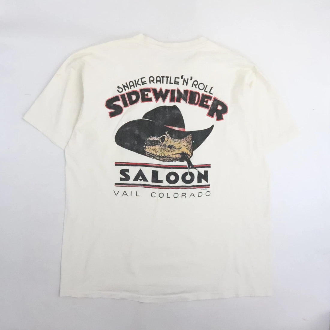 Vintage Shake Rattle N Roll Sidewinder Saloon Snake T-Shirt Size XL 90s