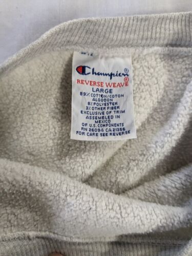 Vintage Luther College Champion Reverse Weave Sweatshirt Size Large Gray 90s