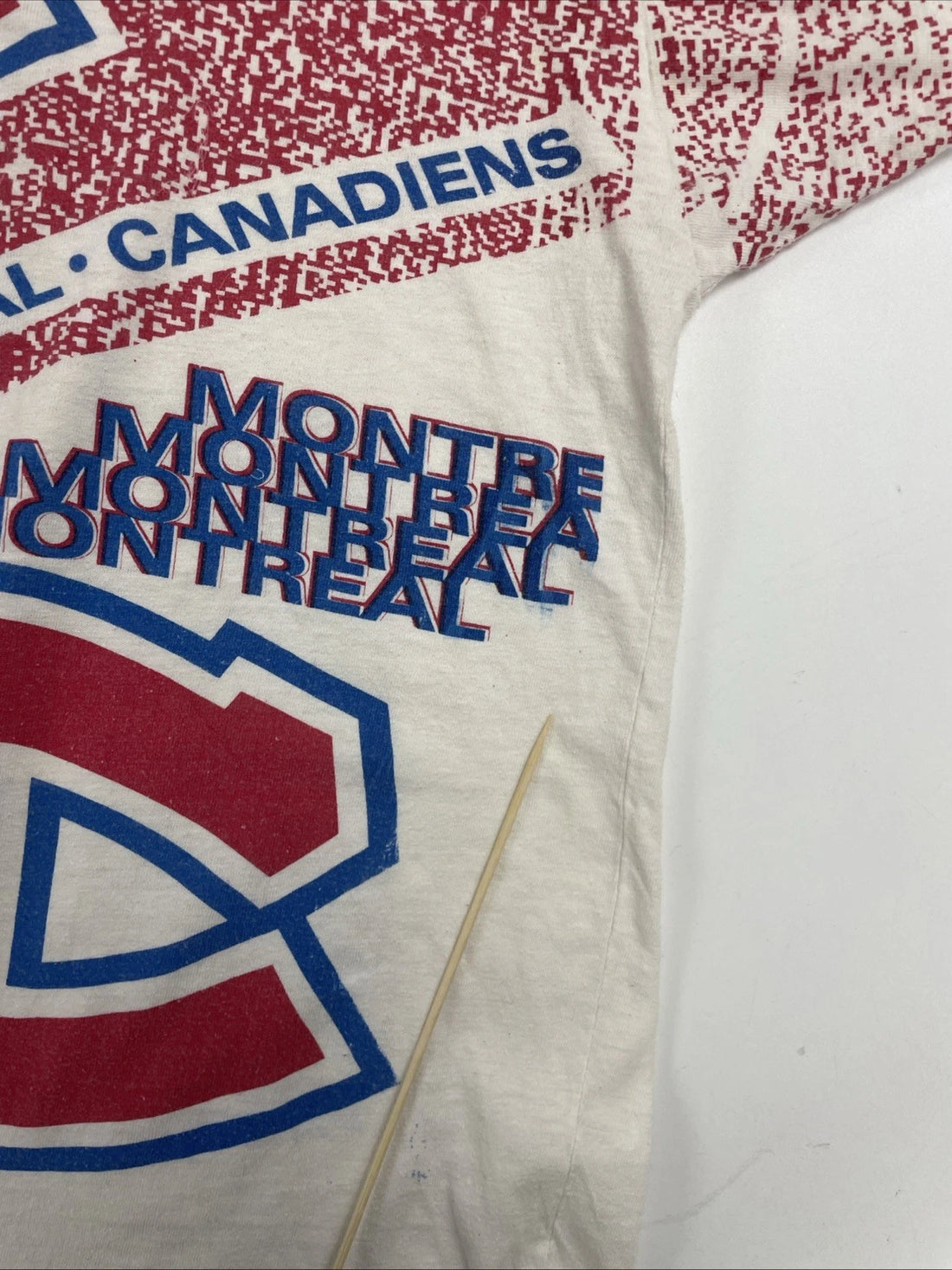 Vintage Montreal Canadiens T-Shirt One Size All Over Print NHL