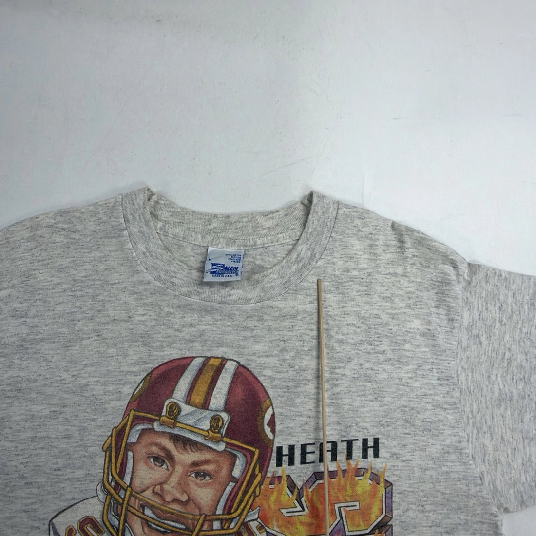 Vintage Washington Redskins Heath Shuler Caricature T-Shirt Size Medium 90s NFL