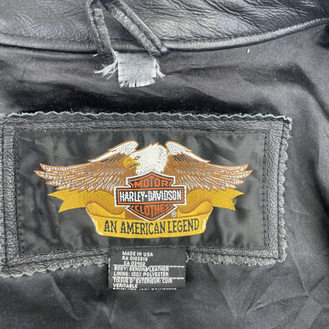 Harley Davidson Leather Motorcycle Cafe Racer Jacket Size XL