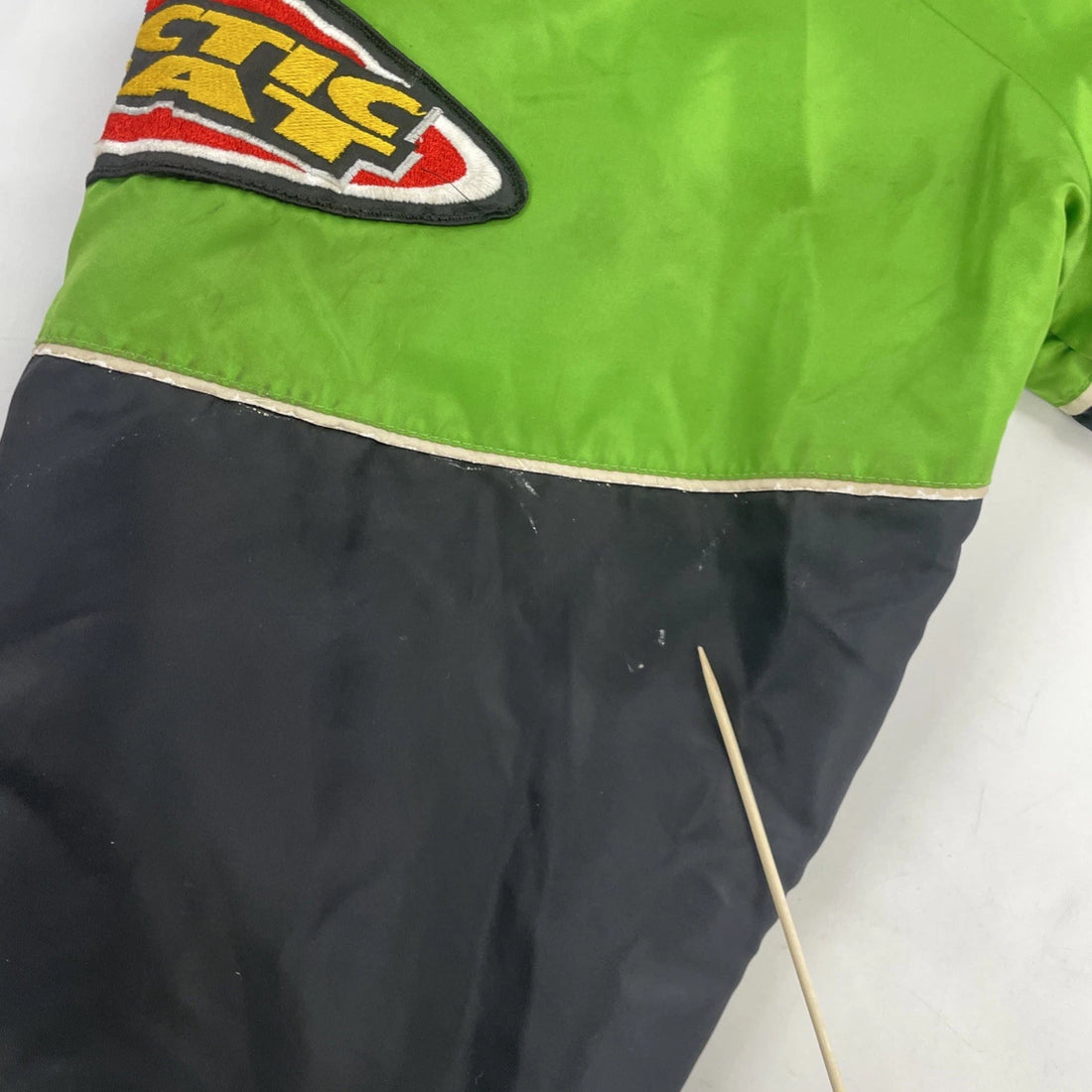 Vintage Team Arctic Snowmobile Racing Jacket Size XL Green