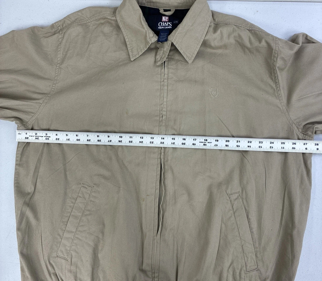 Vintage Chaps Ralph Lauren Harrington Jacket Size Large Plaid Lined