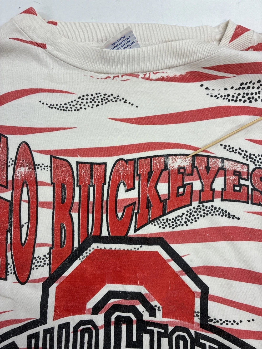 Vintage Ohio State Buckeyes T-Shirt Size XL All Over Print NCAA