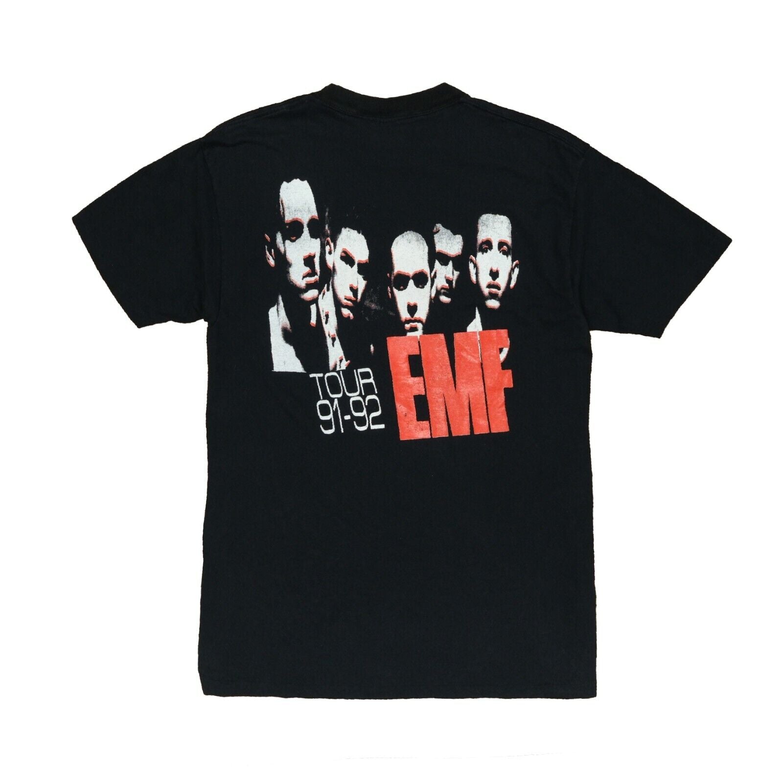 Vintage EMF Schubert Dip Tour T-Shirt Size Large Black Band Tee