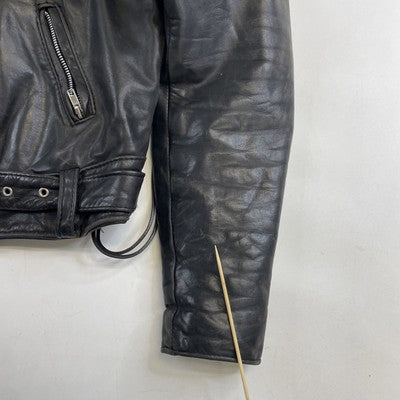 Vintage Walter Dyer Leather Classic Motorcycle Jacket Womens Size 10