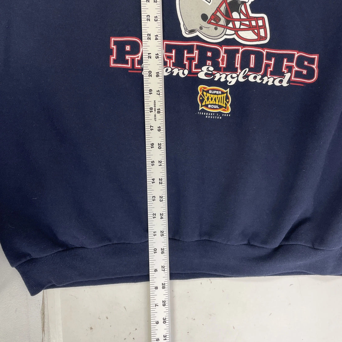 Vintage New England Patriots Super Bowl XXXVIII Sweatshirt Crewneck Size XL NFL