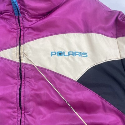 Vintage Polaris Snowmobile Racing Puffer Jacket Size XL 90s