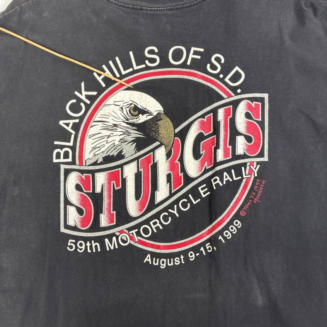 Vintage 59th Annual Sturgis Rally Black Hills Classic Eagle T-Shirt XL 1999 90s