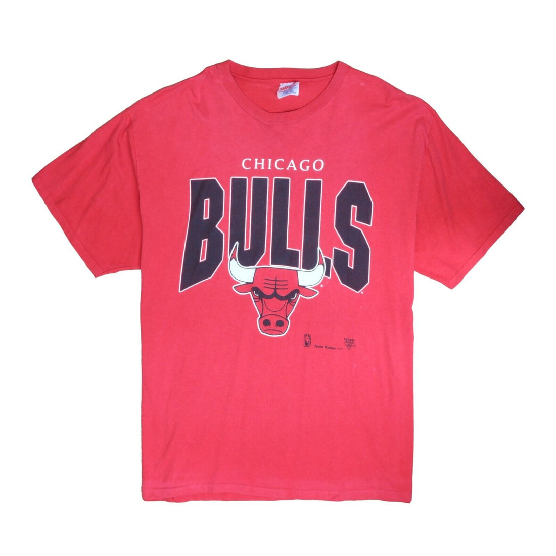 Vintage Chicago Bulls T-Shirt Size 2XL Red 90s NBA