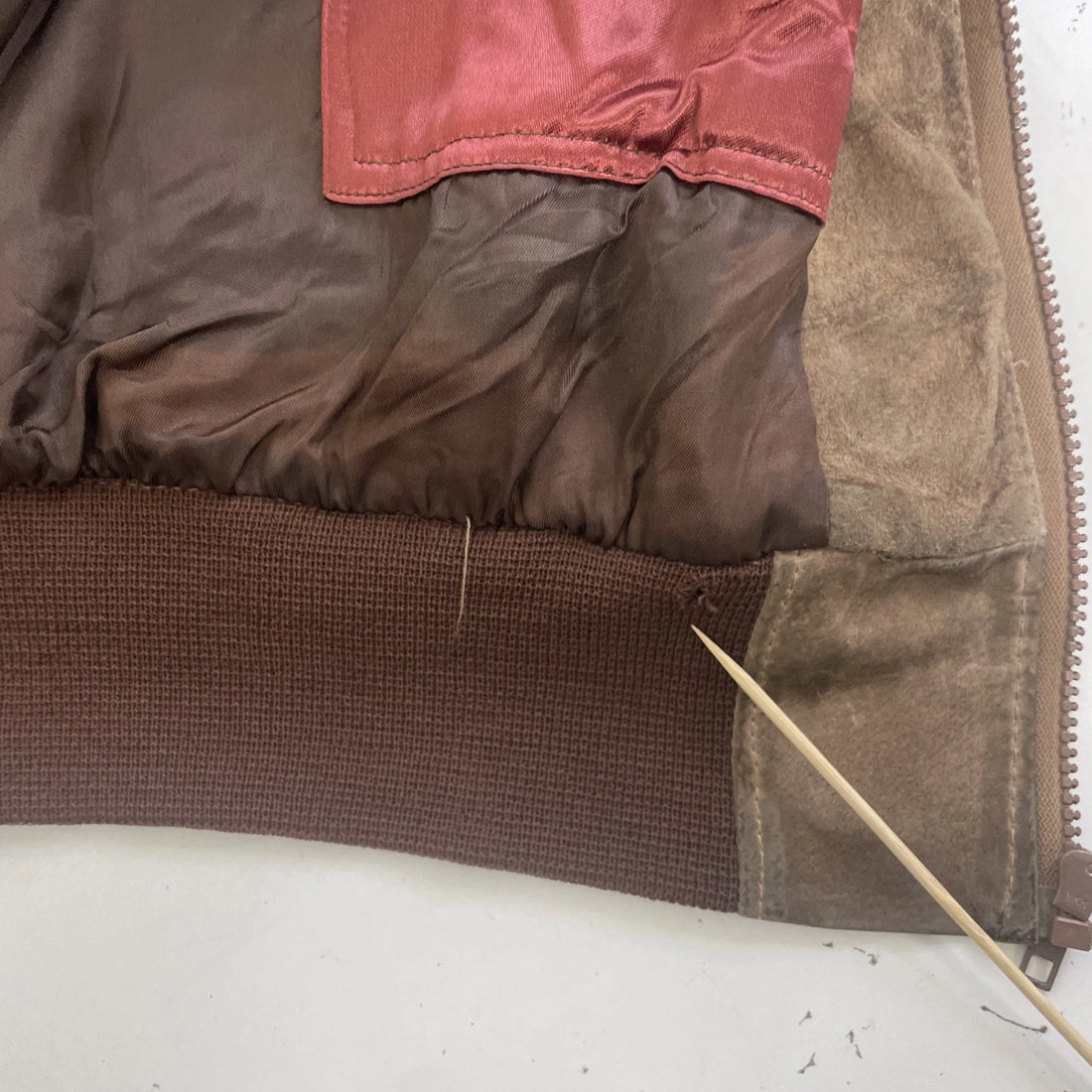 Vintage Montreal Garment Leather Suede Bomber Jacket Size 48 Brown