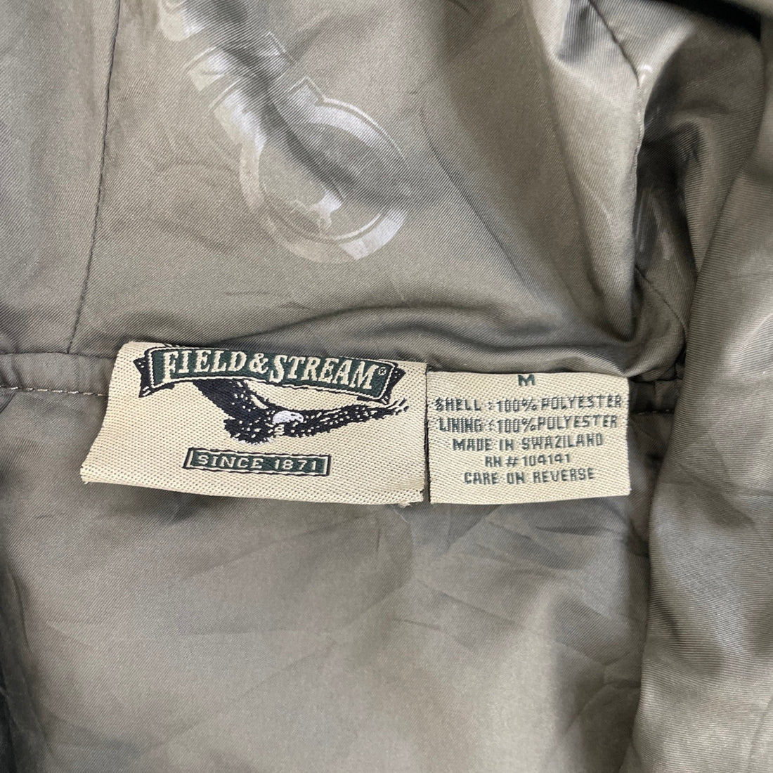 Field & Stream No Scent Tree Camo Fleece Jacket Size Medium Hooded