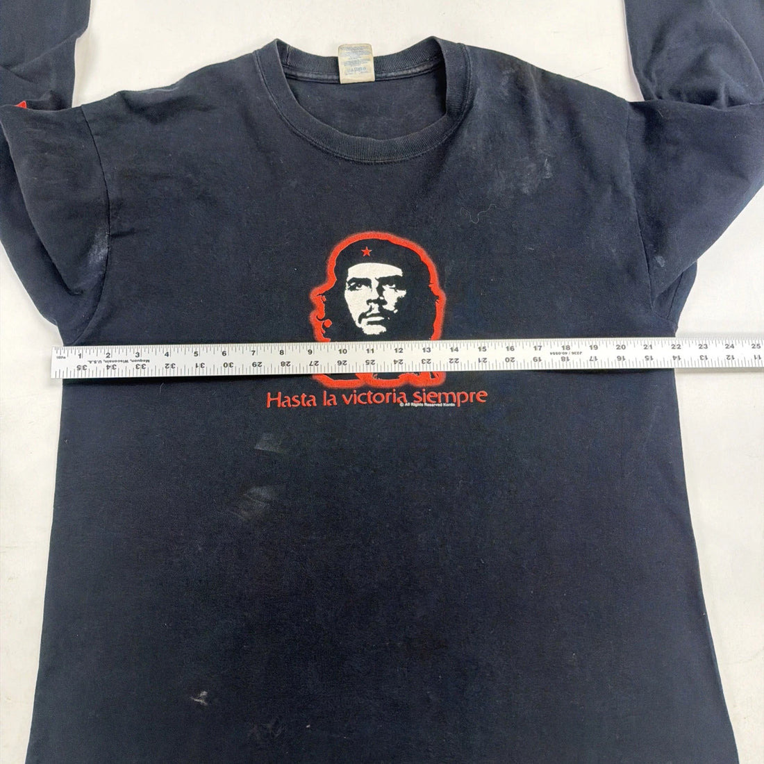 Che Guevara Long Sleeve T-Shirt Size Large Double Sided