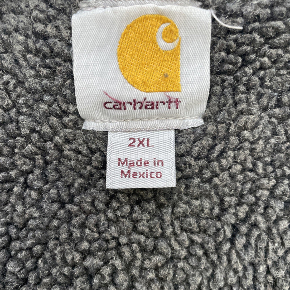 Carhartt Canvas Work Vest Jacket Size 2XL Black Sherpa Lined