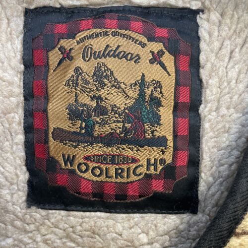 Vintage Woolrich Aztec Wool Vest Jacket Size XL Western Sherpa Lined