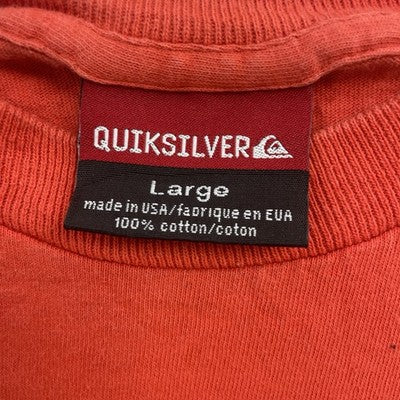 Vintage Quiksilver Boarding T-Shirt Size Large Red 90s