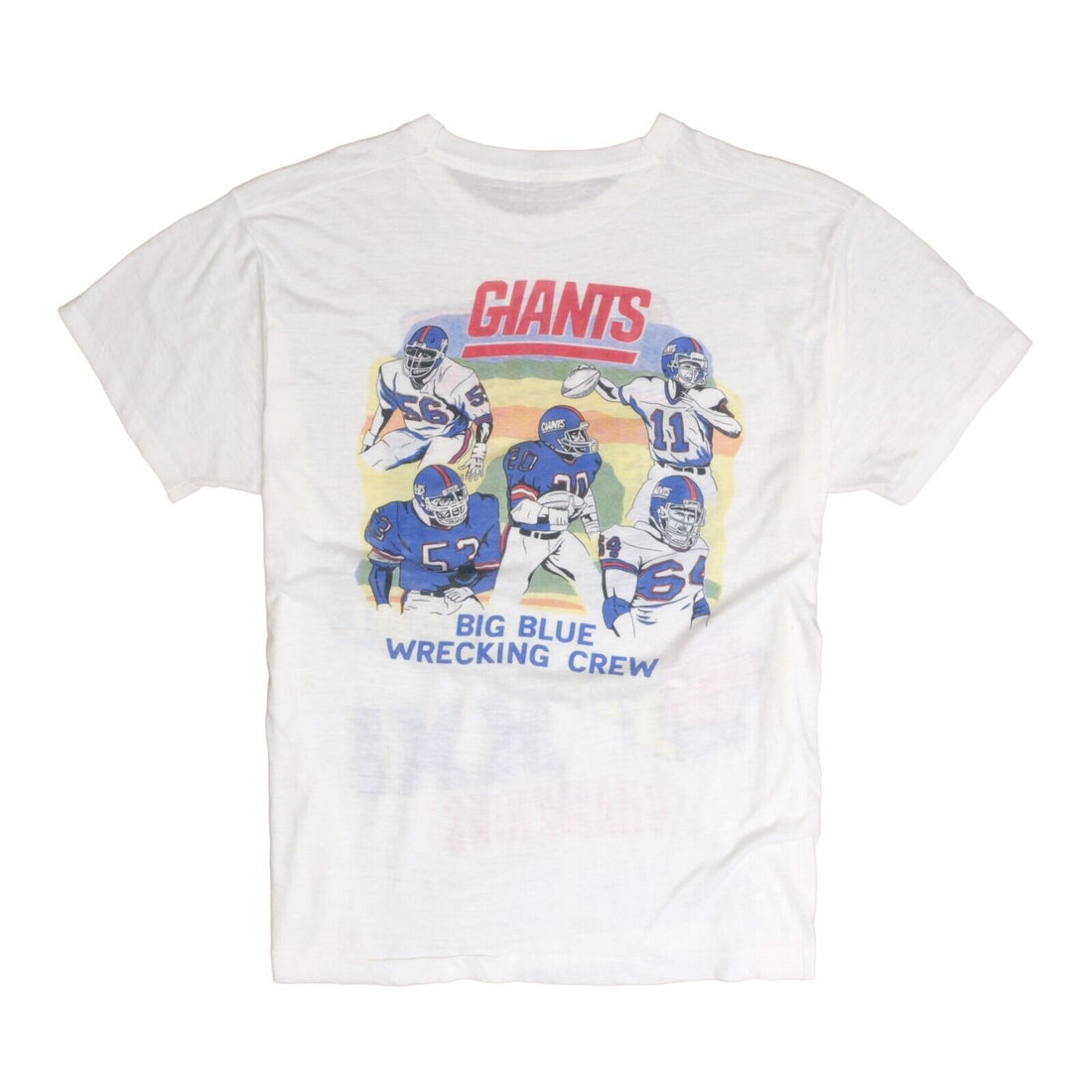 Vintage New York Giants Super Bowl Champions XXI T-Shirt Size Medium 80s NFL