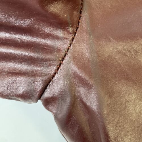 Vintage Oleg Cassini Leather Jacket Size 42 Reg Red Lenzip