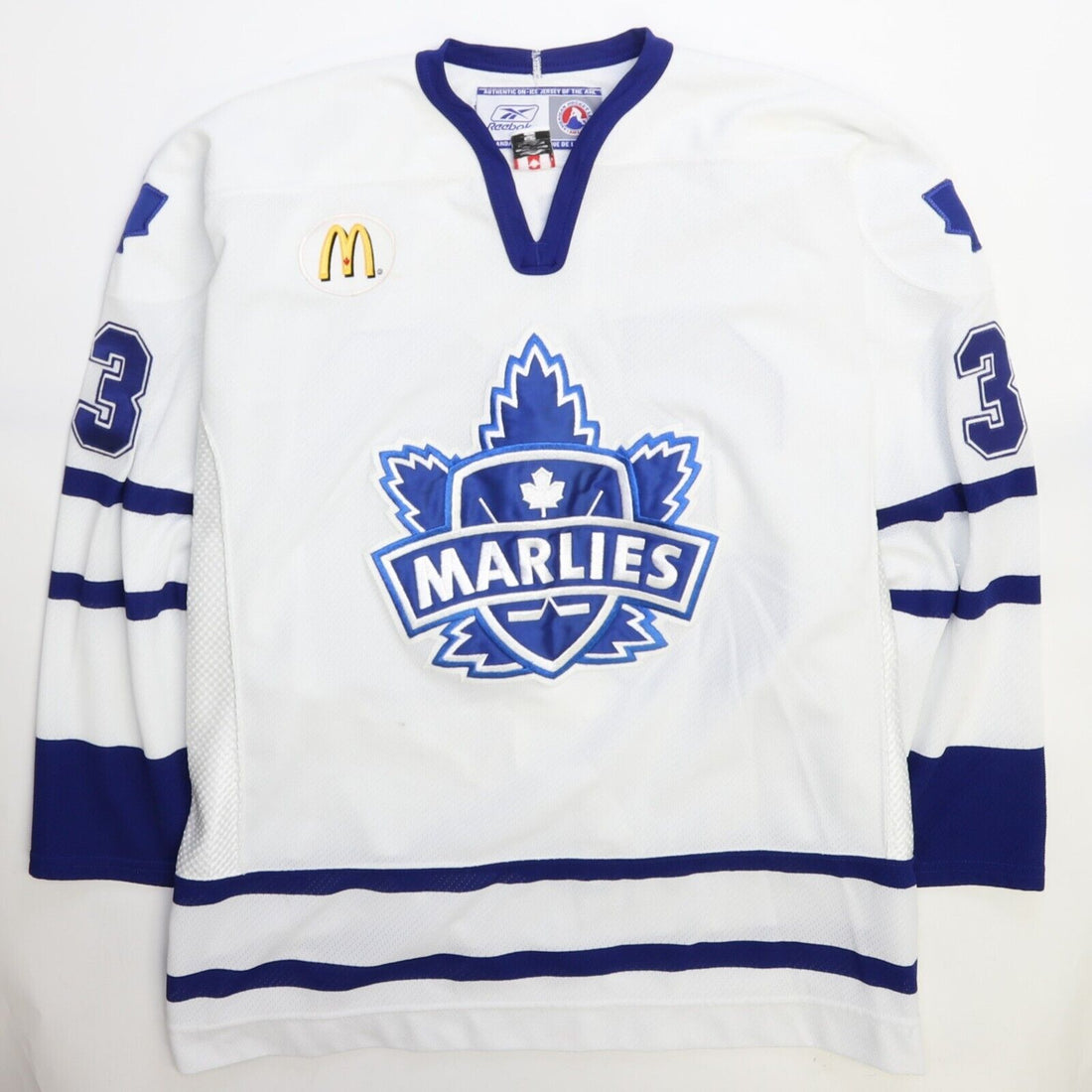 Vintage Toronto Marlies Owen Fussey Authentic Reebok Jersey Size 56 AHL
