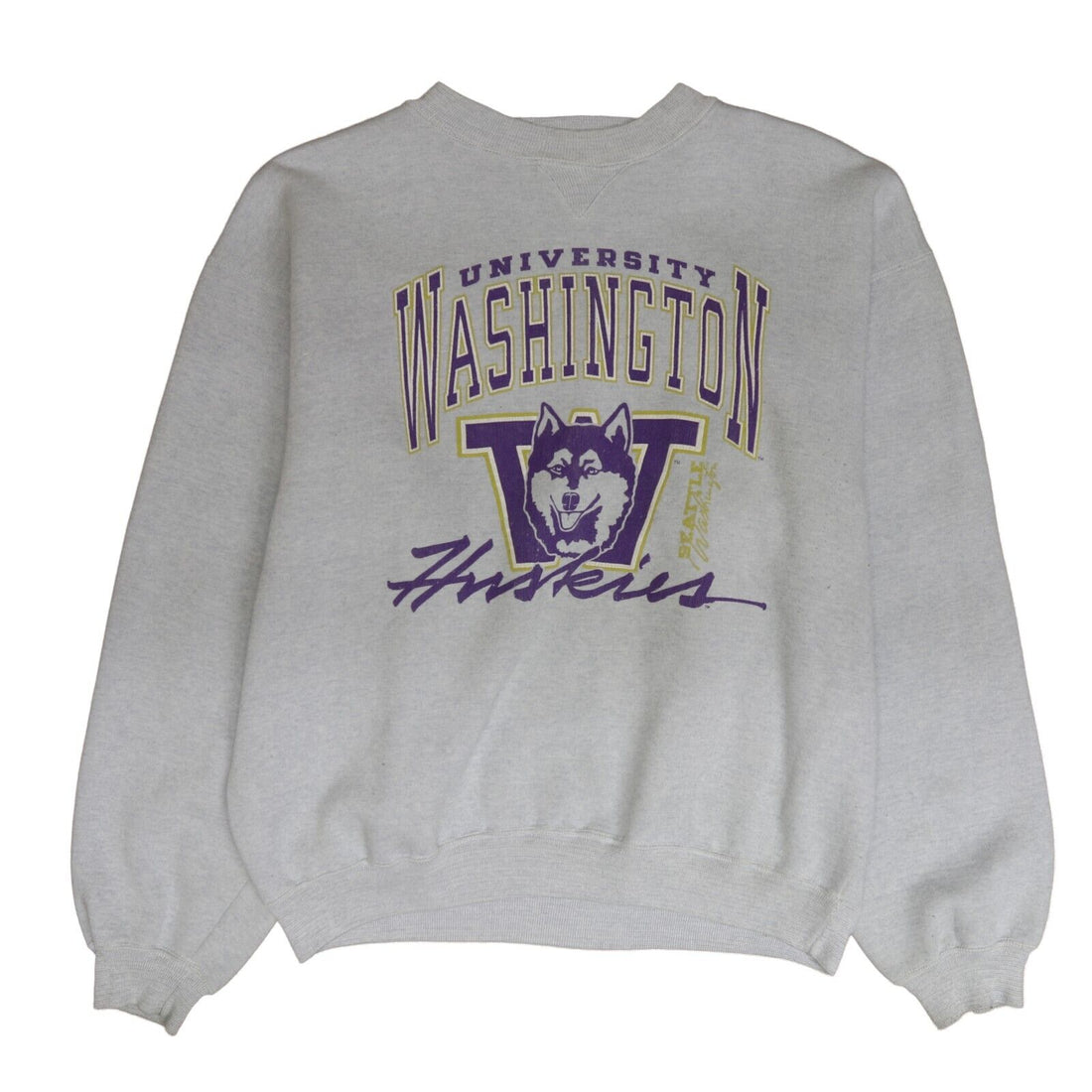 Vintage Washington Huskies Sweatshirt Crewneck Size 2XL 90s NCAA