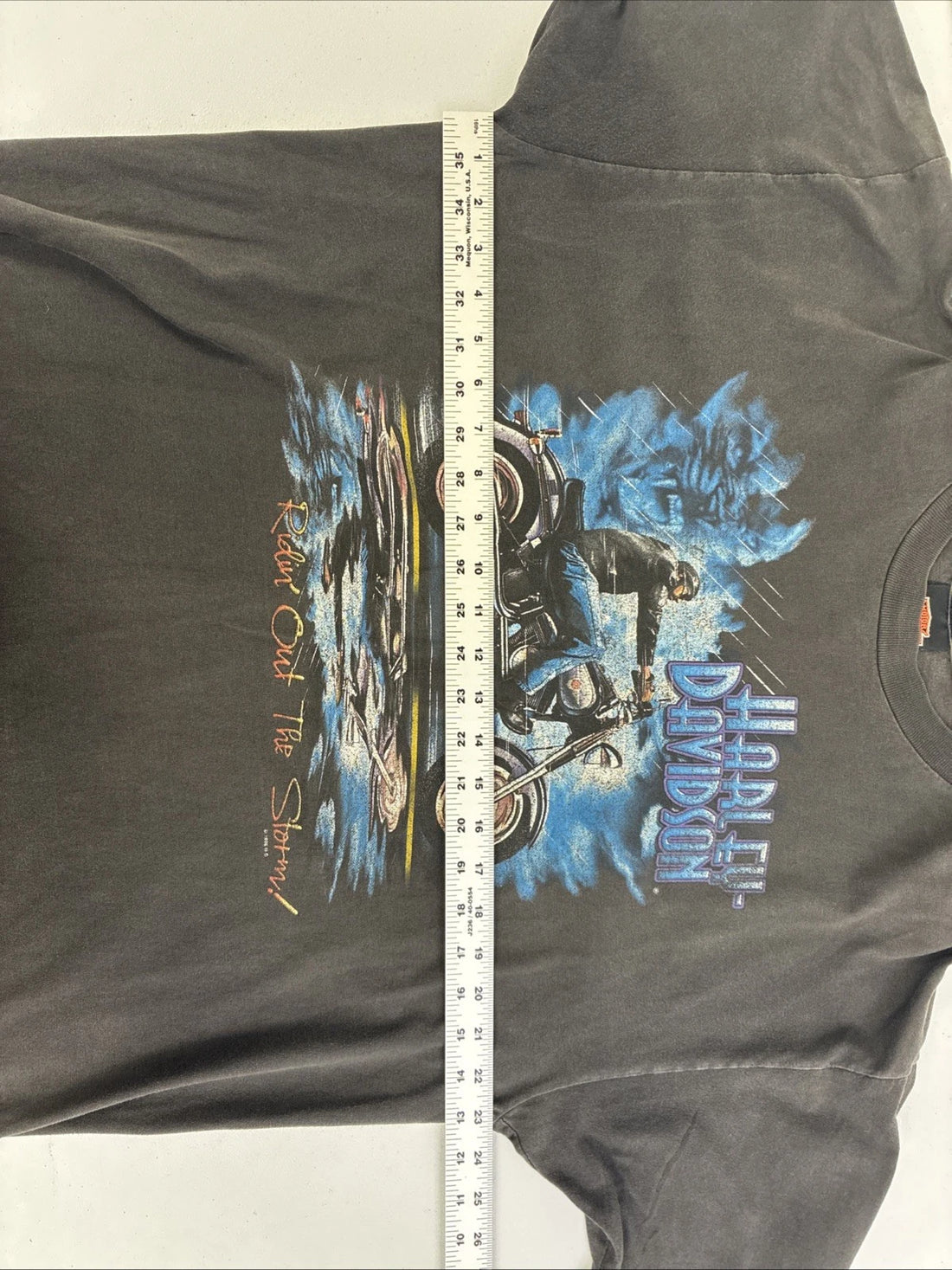 Vintage Harley Davidson Motorcycles Ridin Out The Storm T-Shirt XL 1998 90s