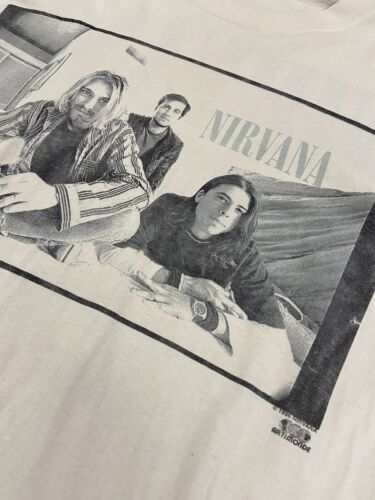 Vintage Nirvana Portrait Artimonde T-Shirt Size XL Kurt Cobain Band Tee  1996 90s