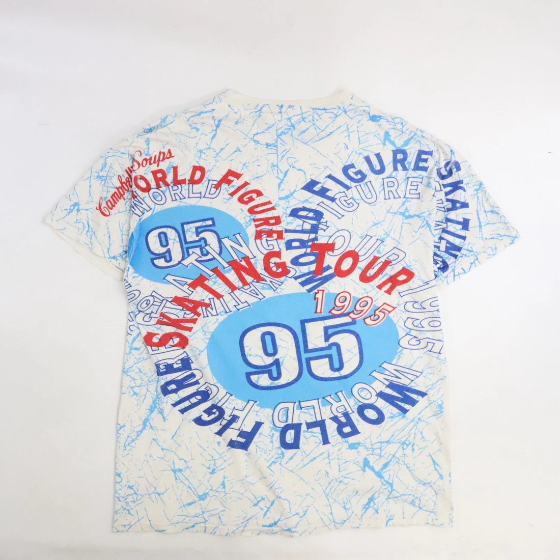 Vintage Campbell Soup World Figure Skating Tour T-Shirt Large All Over Print
