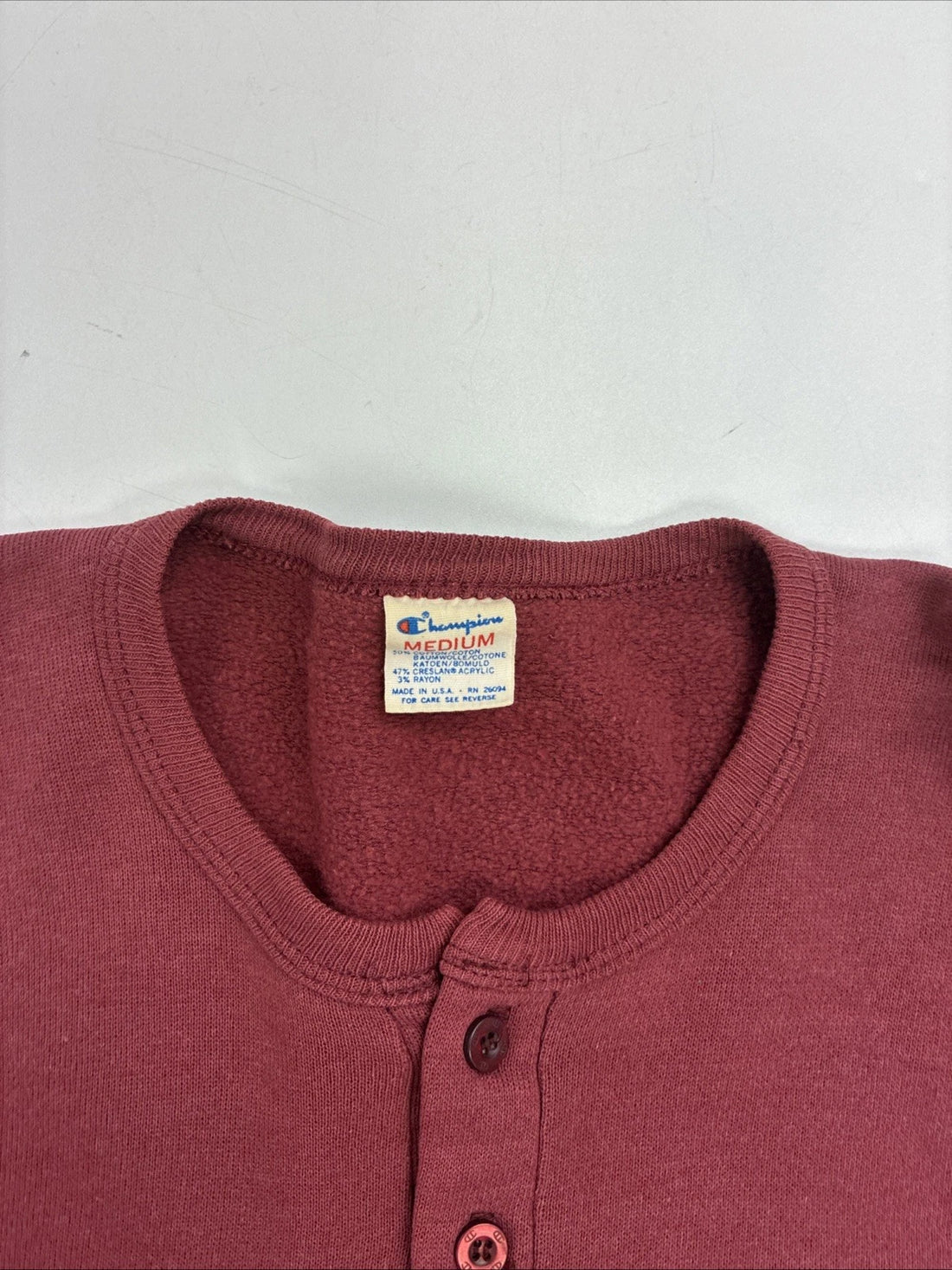 Vintage University Of Minnesota Champion Henley Sweatshirt Size Medium 80s NCAA