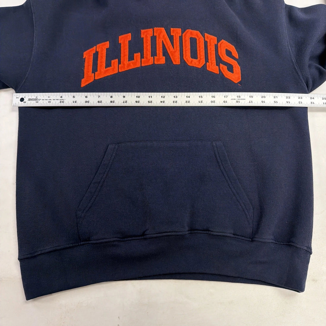 Vintage Illinois Fighting Illini Sweatshirt Hoodie Size Medium NCAA