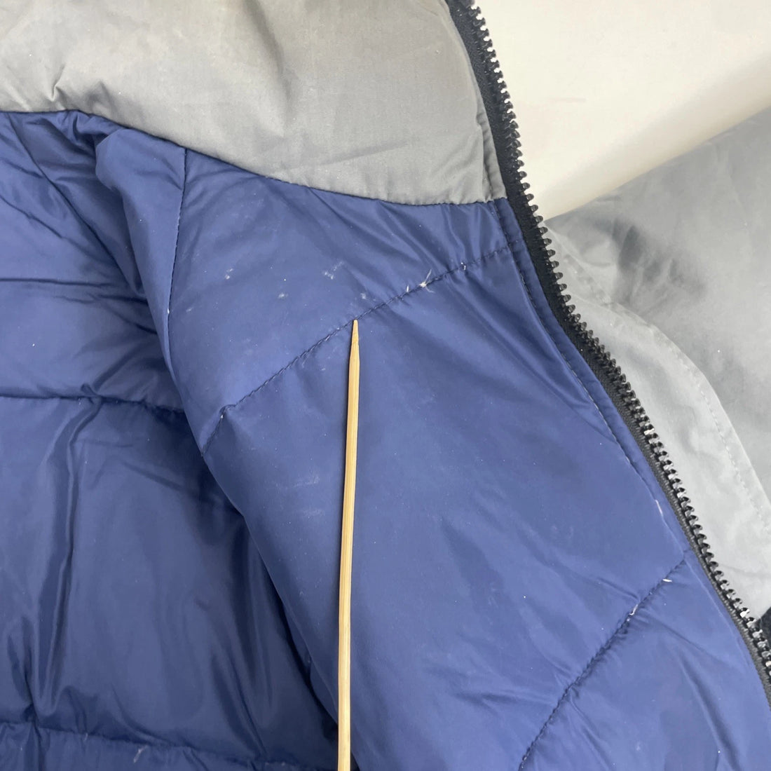 Vintage Eddie Bauer Parka Coat Jacket Size Large Tall Gray Insulated