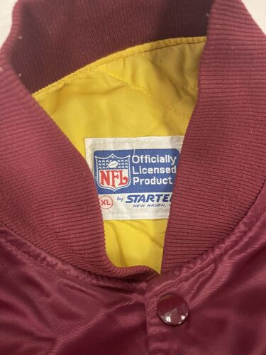 Vintage Washington Redskins Starter Satin Bomber Jacket Size XL NFL