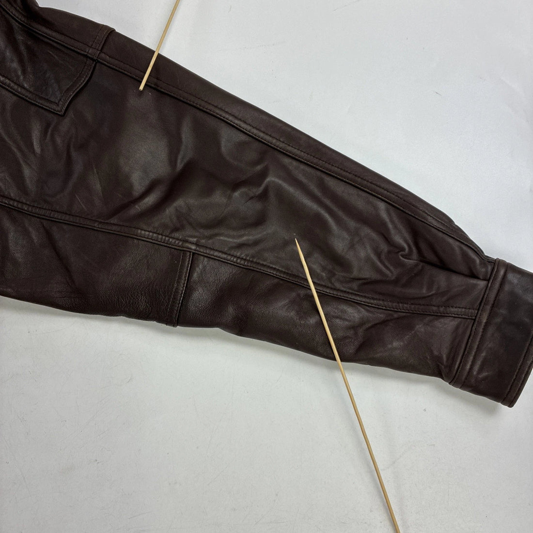 Croft & Barrow Leather Bomber Jacket Size Large Tall Brown