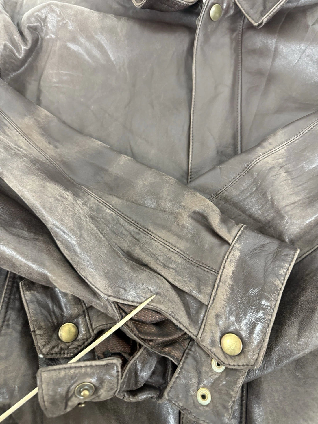 Napa Valley Leather Bomber Jacket Size XL Brown