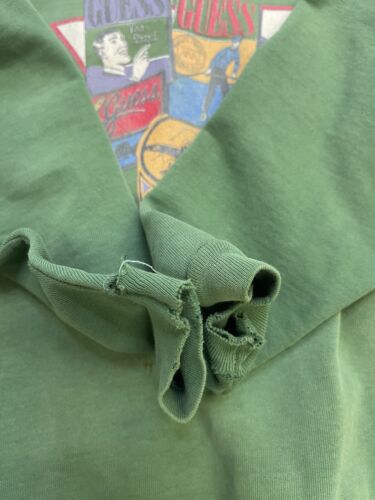 Vintage Guess Promo Crewneck Sweatshirt Size Medium Green